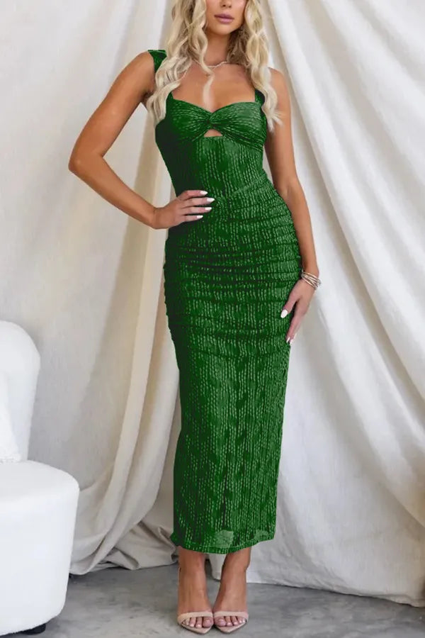 Alberta | Manifesting You Maxikleid aus Gerafftem Mesh für Damen