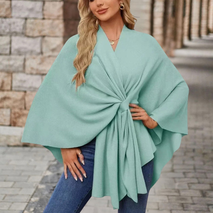 Lia | Schicker Poncho für Damen mit V-Ausschnitt
