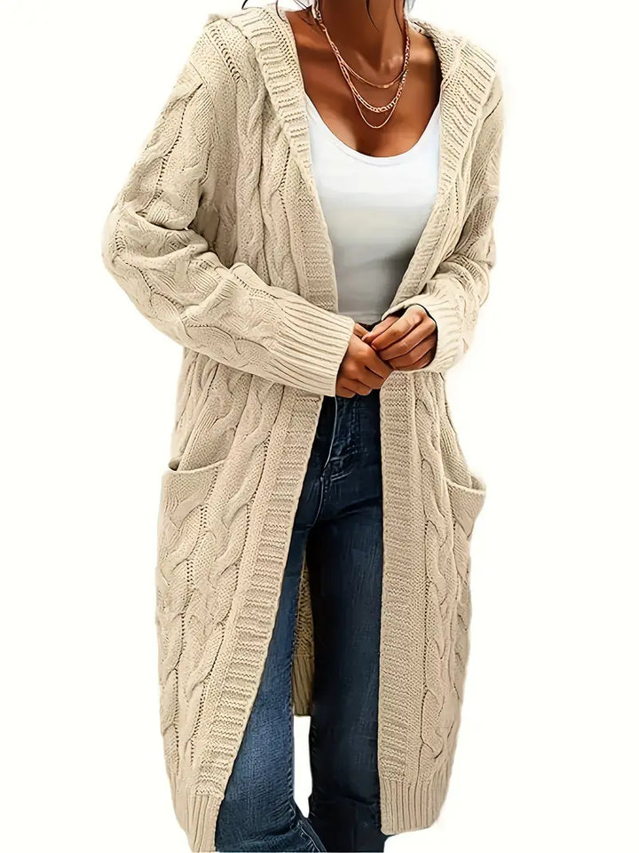 Navya | Damen Freizeit Cardigan mit V-Ausschnitt und langen Ärmeln