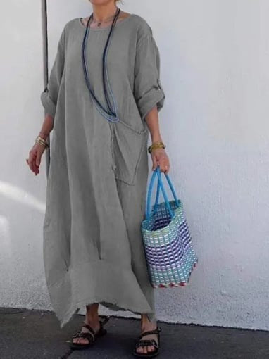 Leonore | Luftiges Oversized Maxikleid für Damen mit Rundhalsausschnitt