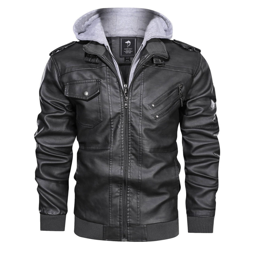 Herren Jacke mit Taschen und abnehmbarer Kapuze