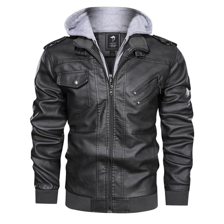 Herren Jacke mit Taschen und abnehmbarer Kapuze