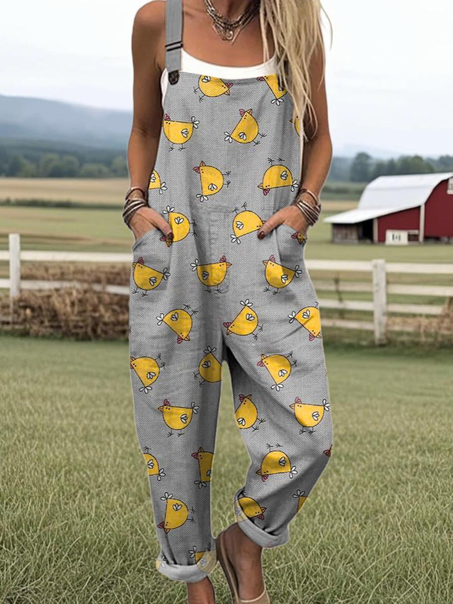 Damen Vintage Weitbeiniger Jumpsuit | Müheloser Stil und Komfort