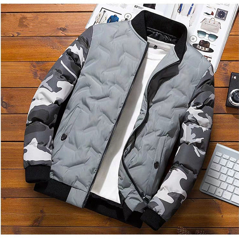 Herren Langarm-Bomberjacke mit Taschen
