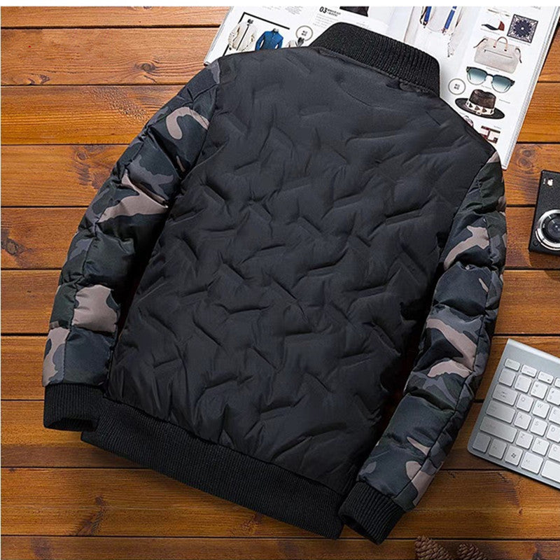 Herren Langarm-Bomberjacke mit Taschen