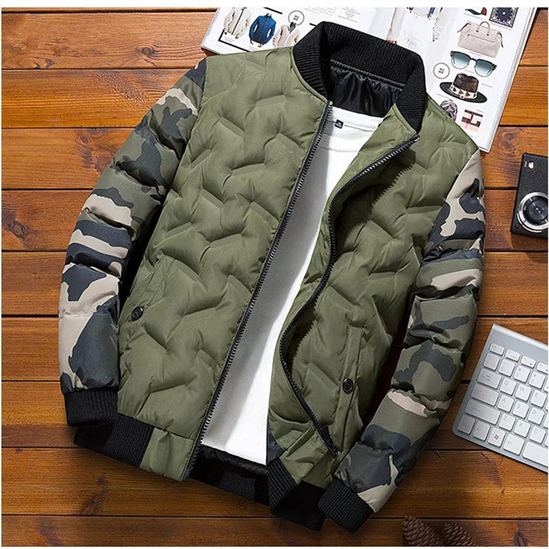 Herren Langarm-Bomberjacke mit Taschen