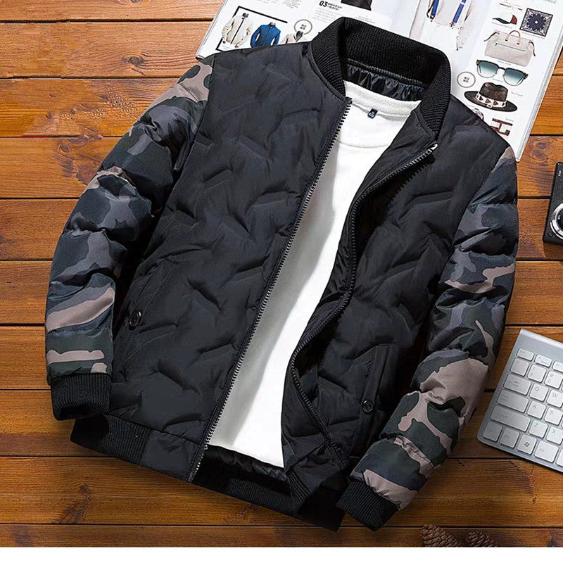 Herren Langarm-Bomberjacke mit Taschen