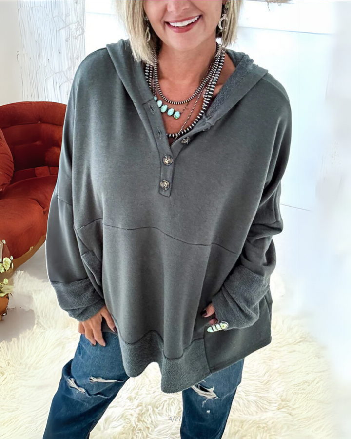 Maggie | Stylischer Pullover für Damen mit Kapuze und langen Ärmeln