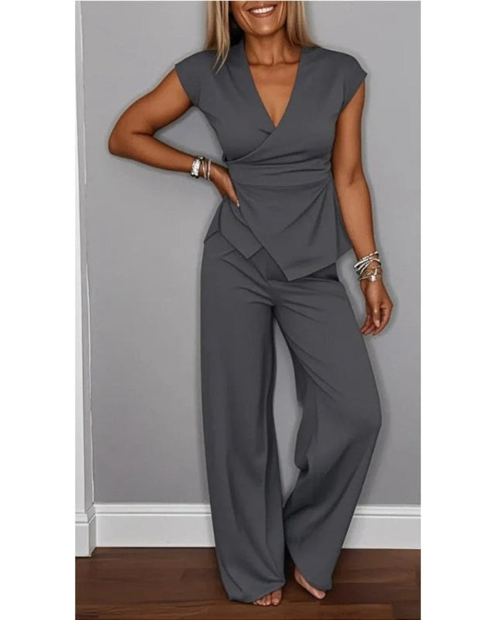 Angela | Elegantes Zweiteiliges Set für Damen mit V-Ausschnitt