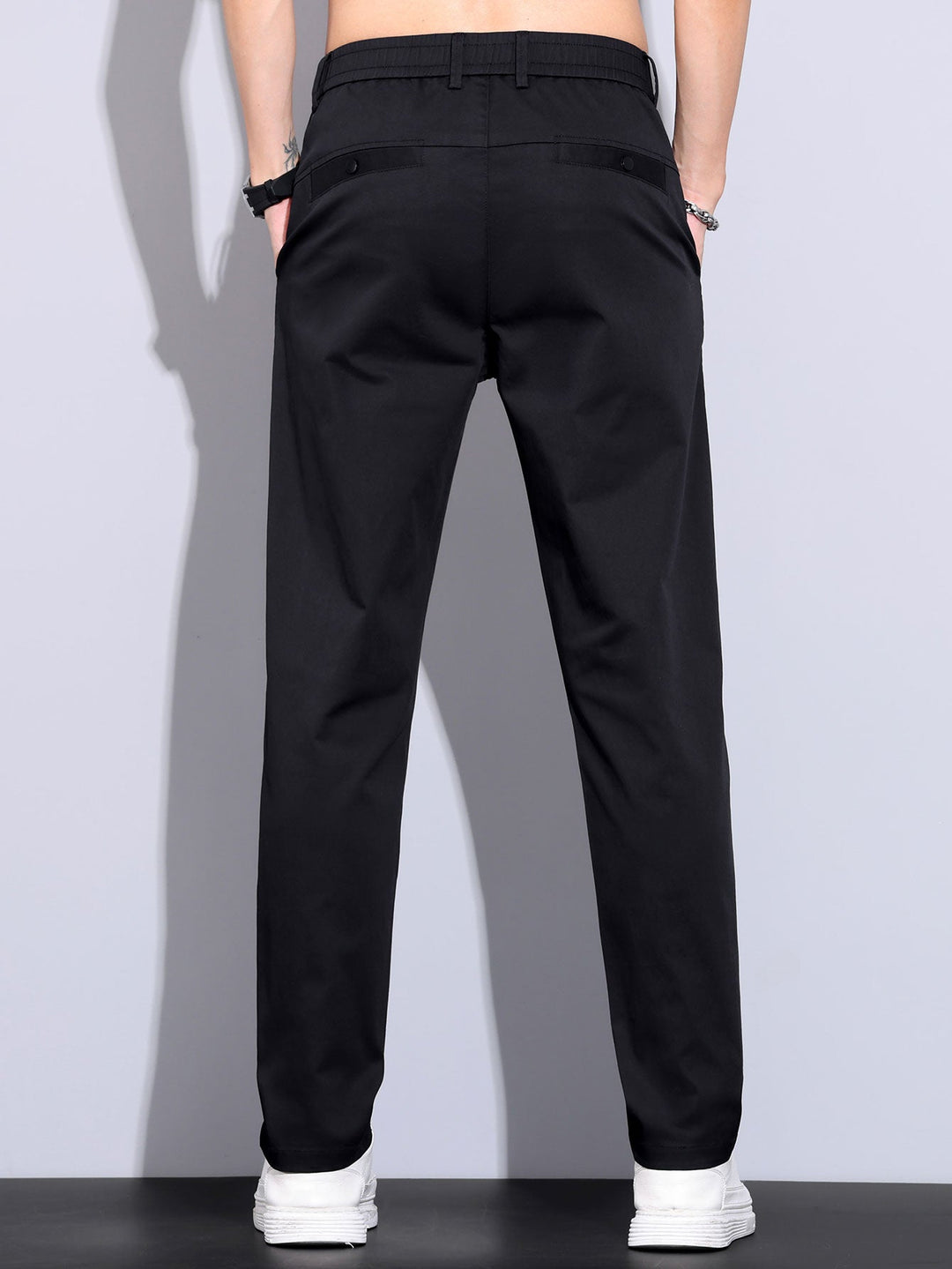 Herren Kurzarm Zip-Polo & Hose mit elastischem Bund und geradem Bein Set