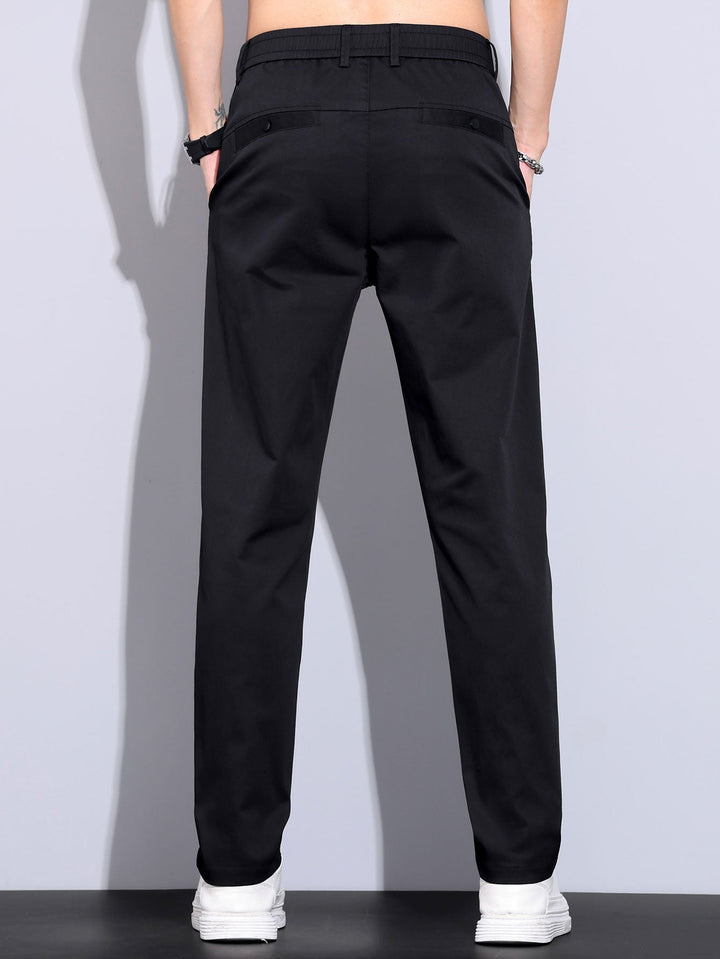 Herren Kurzarm Zip-Polo & Hose mit elastischem Bund und geradem Bein Set
