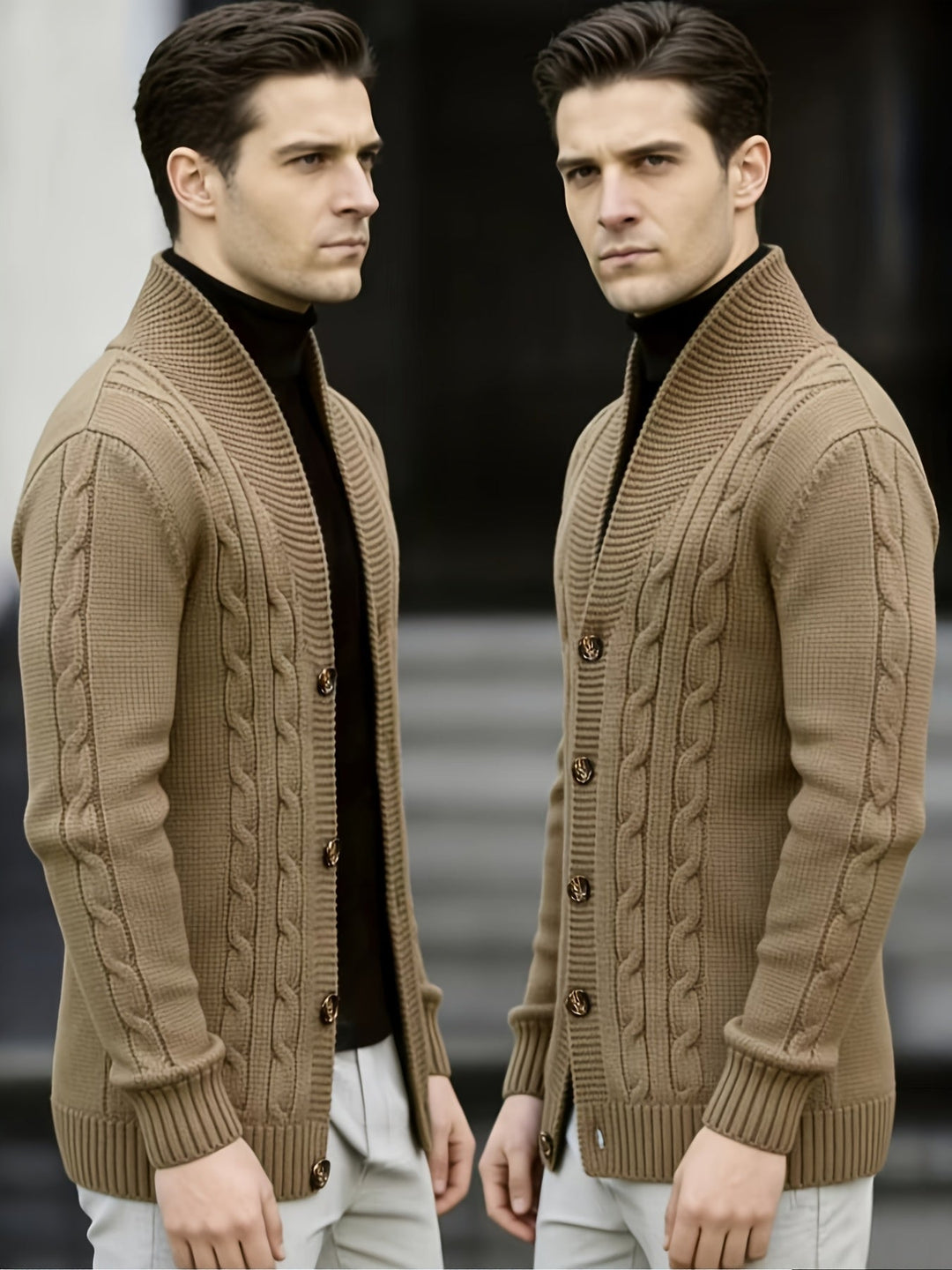 Kilian | Herren Langarm-Cardigan mit Knöpfen
