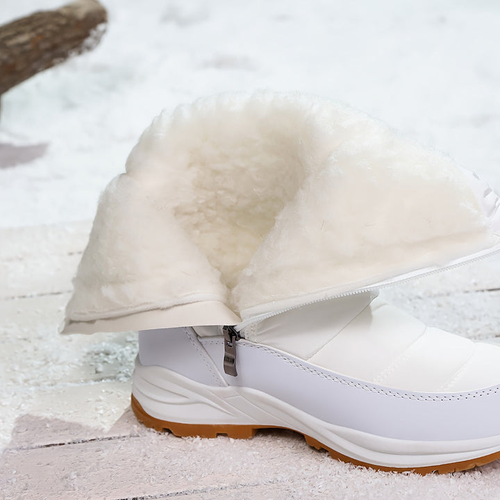 Premium Winterstiefel für Damen bis zur Wade mit flachem Absatz