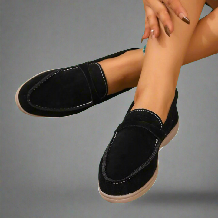 Hannah | Handgefertigte Wildleder-Mokassins Ballerinas für Damen mit elegantem Design