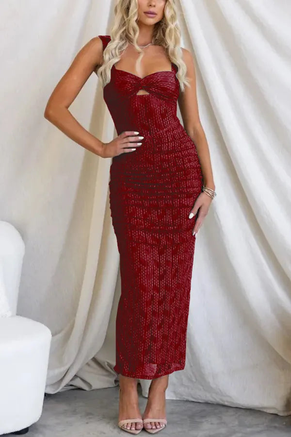 Alberta | Manifesting You Maxikleid aus Gerafftem Mesh für Damen