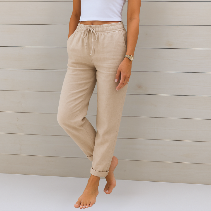 Alyse | Premium Stretch-Hose für Damen mit geradem Bein und mittlerem Bund