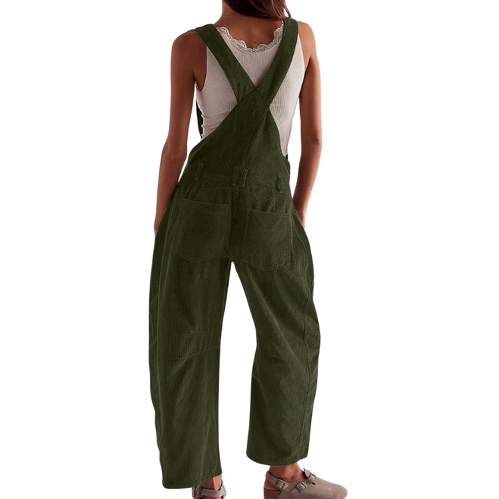ETHEL | Schicker weiter Bein Overall für Damen mit eckigem Ausschnitt