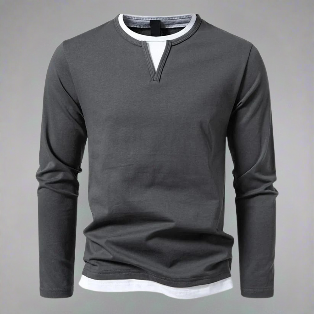 Diego | Langärmeliges Trikot Pullover für Herren mit V-Ausschnitt