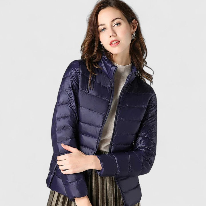 Melorynne Elegante Jacke für Damen mit Rundhalsausschnitt und langen Ärmeln