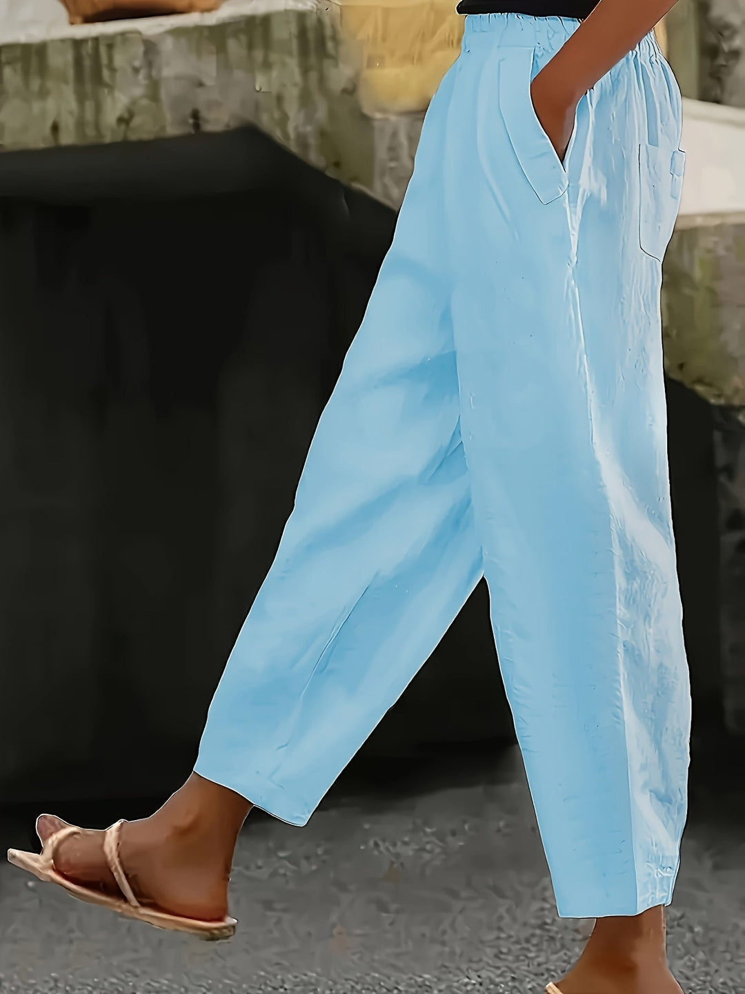 Rachel | Bequeme Capri für Damen mit elastischem Bund und geradem Bein