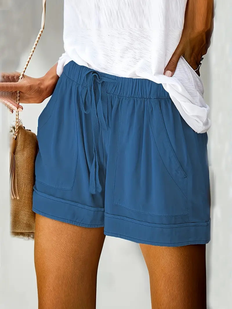 Denzel | Lässige Sommer-Shorts für Damen mit Kordelzug