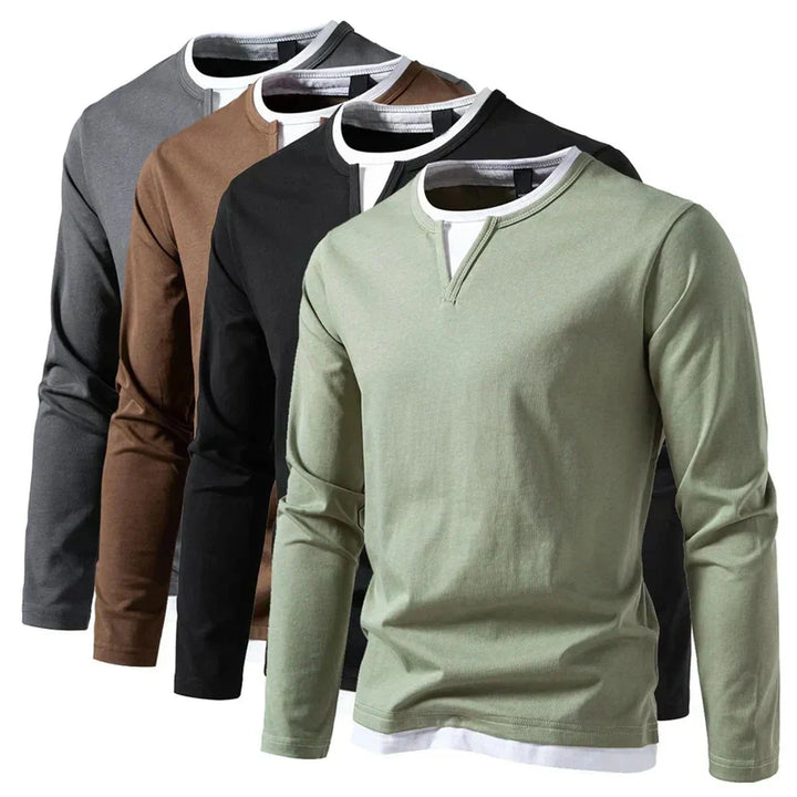 Diego | Langärmeliges Trikot Pullover für Herren mit V-Ausschnitt