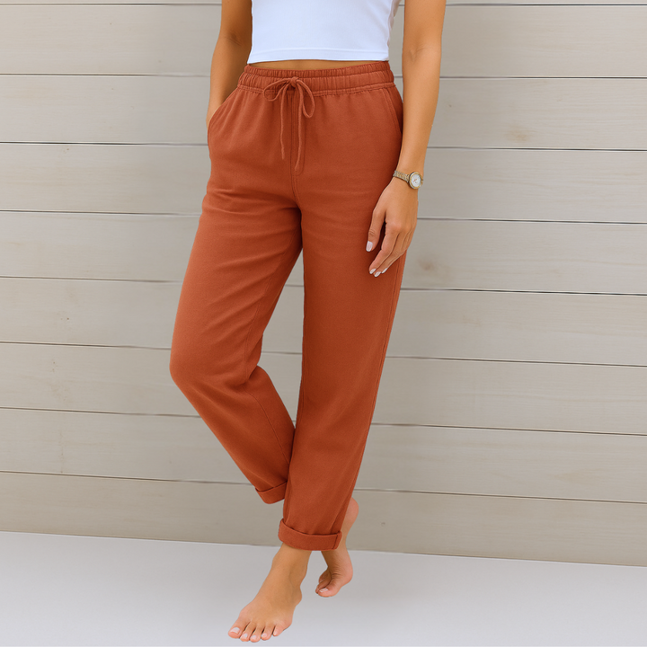 Alyse | Premium Stretch-Hose für Damen mit geradem Bein und mittlerem Bund