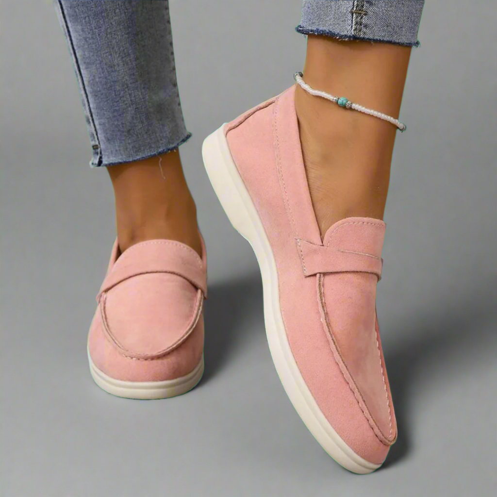 Hannah | Elegante Mokassins aus Wildleder Ballerinas für Damen