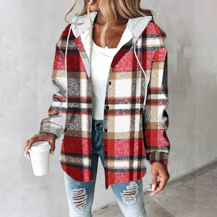 Nela | Warme Jacke für den Herbst für Damen mit Kapuze und langen Ärmeln