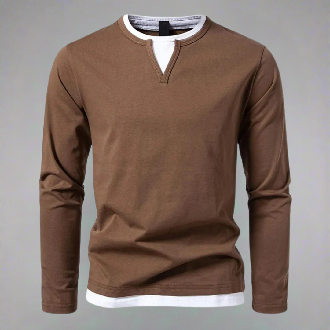 Diego | Langärmeliges Trikot Pullover für Herren mit V-Ausschnitt