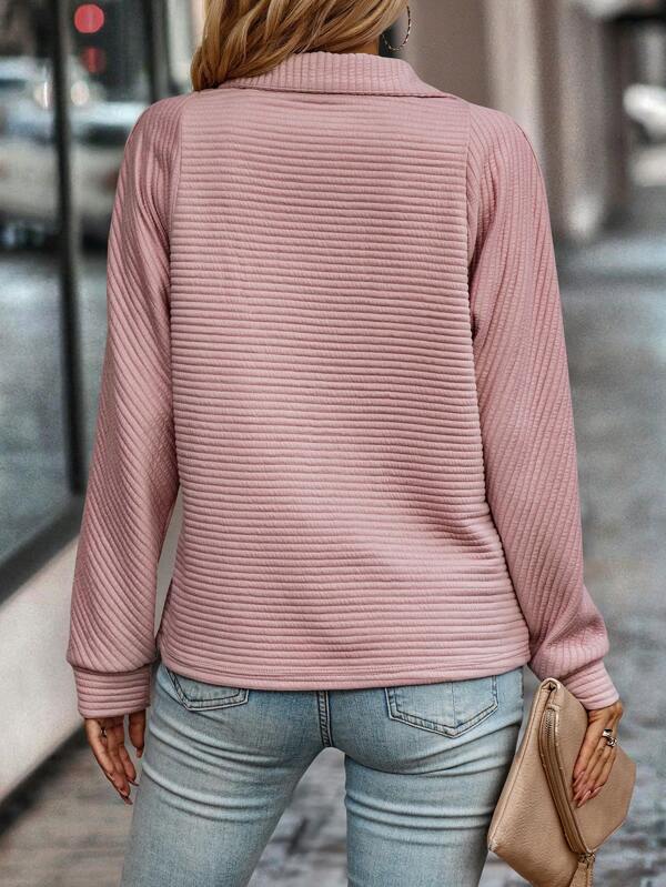 Vilja | Half-Zip Pullover für Damen mit V-Ausschnitt und langen Ärmeln