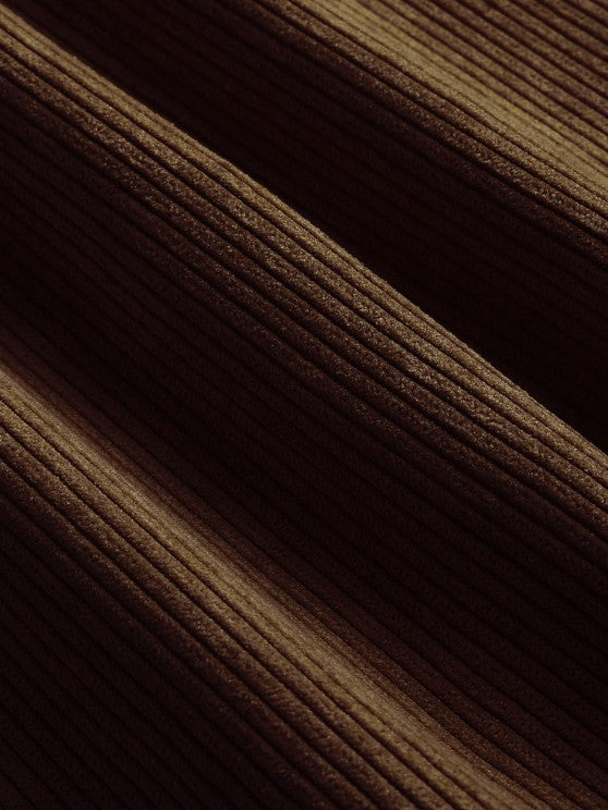 Herren Corduroy Langarmhemd mit halber Knopfleiste