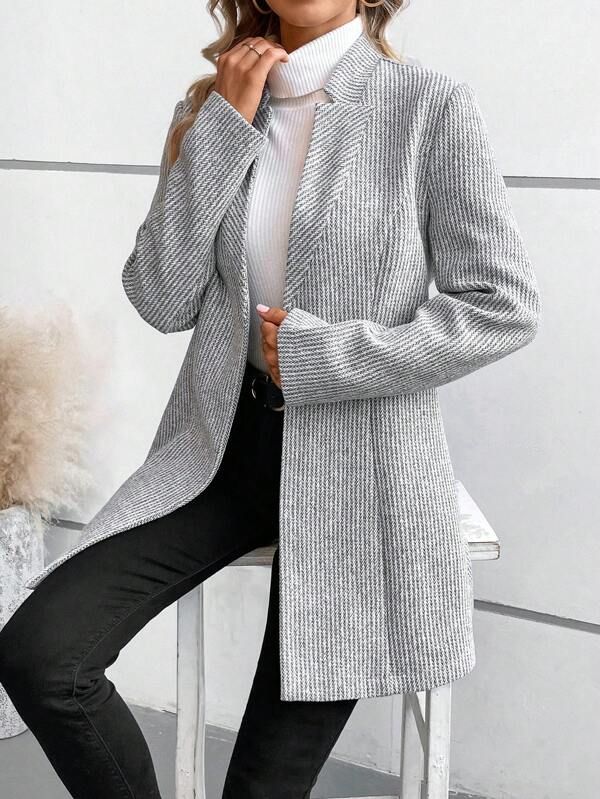 Tanja | Eleganter kragenloser Langarm-Überwurf für Damen