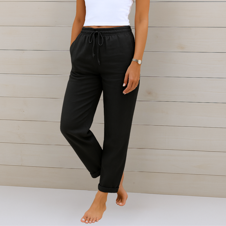 Alyse | Premium Stretch-Hose für Damen mit geradem Bein und mittlerem Bund