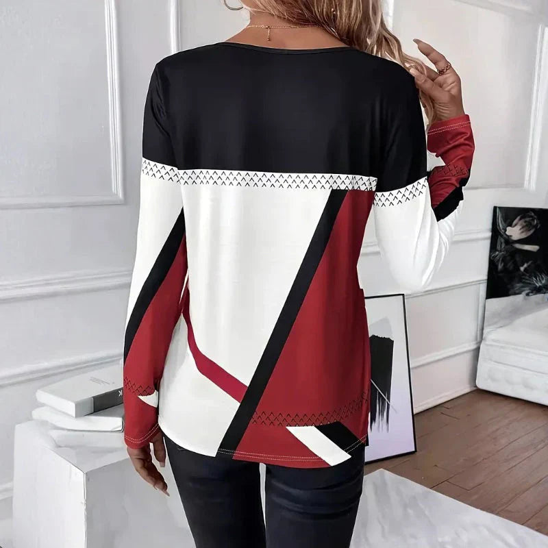 Tine | Stilvolles Langarmshirt für Damen mit Rundhalsausschnitt und langen Ärmeln