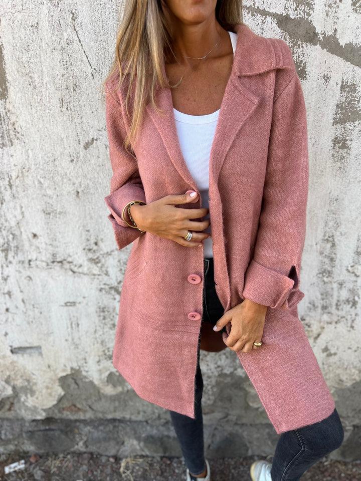 Isabella | Lässiger Langer Mantel für Damen mit Aufschlägen