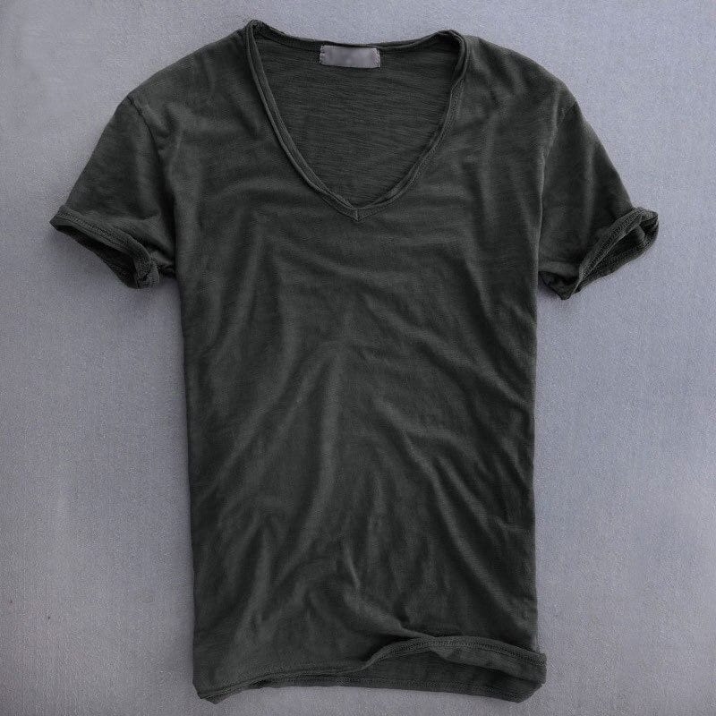 Michele | T-Shirt für Herren mit V-Ausschnitt und kurzen Ärmeln