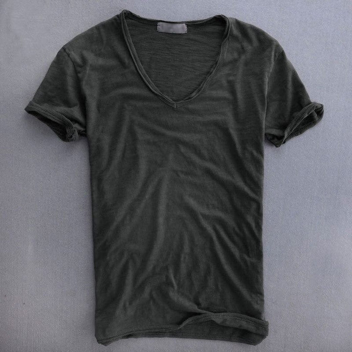 Michele | T-Shirt für Herren mit V-Ausschnitt und kurzen Ärmeln