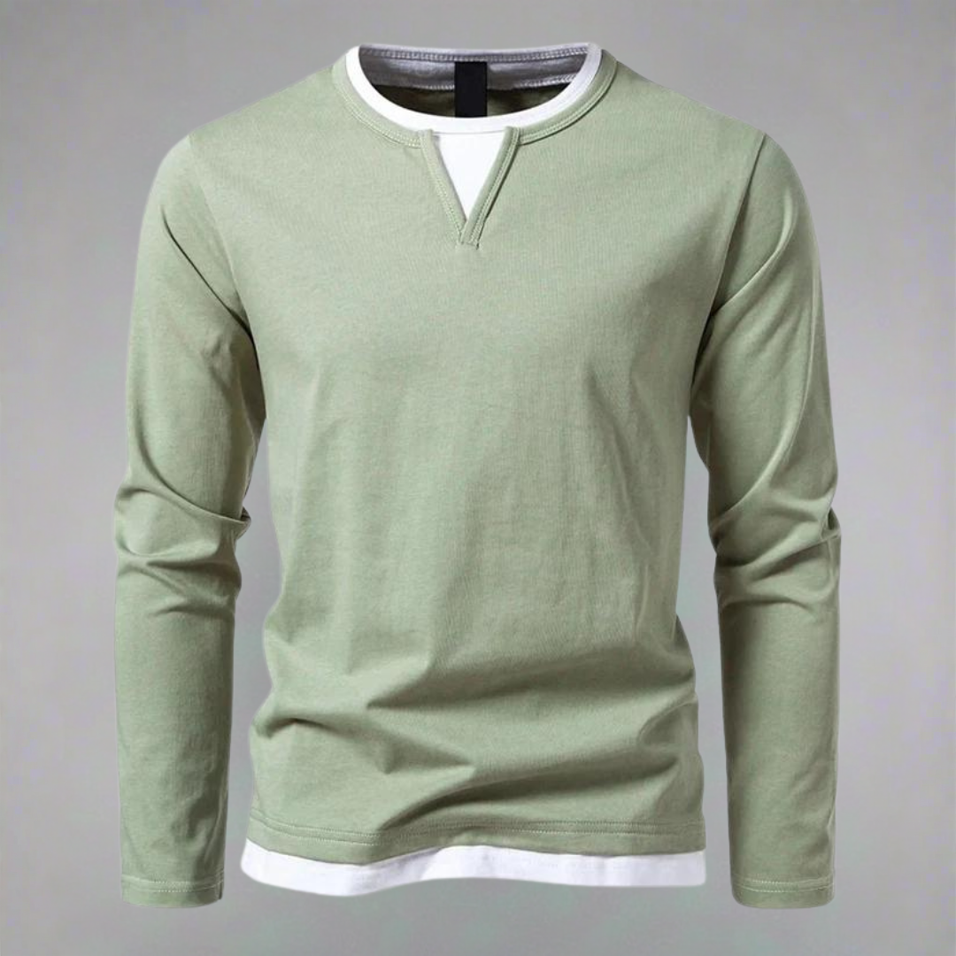 Diego | Langärmeliges Trikot Pullover für Herren mit V-Ausschnitt