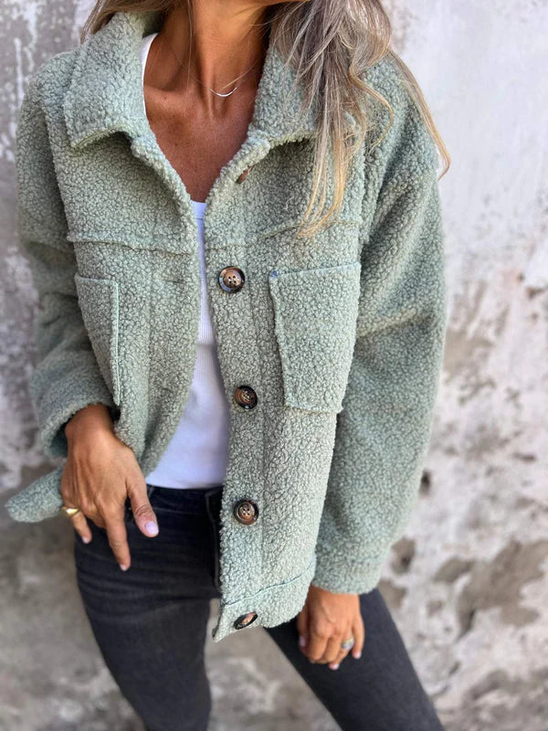 Dion | Kurze Jacke für Damen mit Revers, langen Ärmeln und kurzen Ärmeln