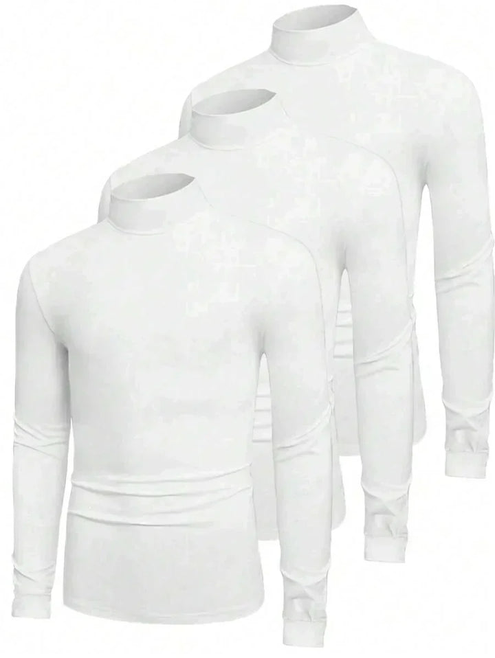 Ethan | Essentials Rollkragen 3er-Pack Pullover für Herren mit langen Ärmeln