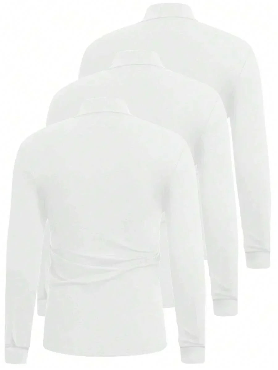 Ethan | Essentials Rollkragen 3er-Pack Pullover für Herren mit langen Ärmeln