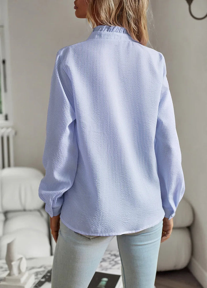 Roos | Elegant und Stilvoll Bluse für Damen mit Rundhalsausschnitt und langen Ärmeln
