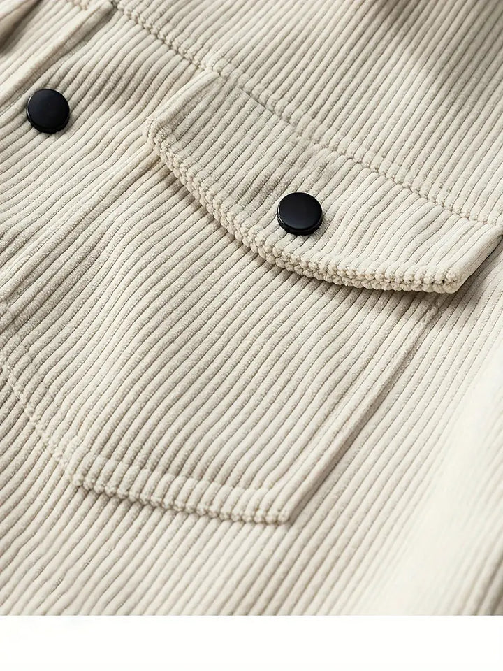 Elegante Cordjacke für Herren mit langen Ärmeln