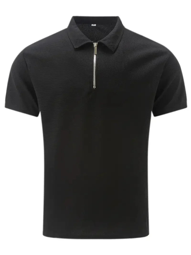 Brit und Boho | Das Sommer-Zip-Polo mit langen Ärmeln Poloshirt