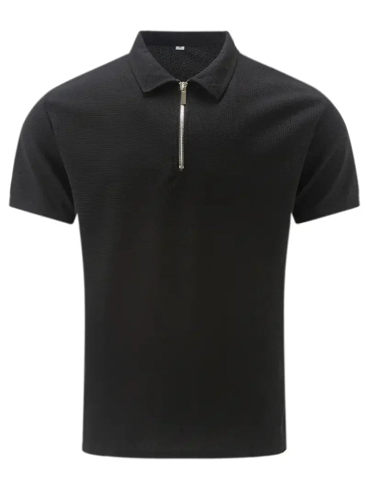 Brit und Boho | Das Sommer-Zip-Polo mit langen Ärmeln Poloshirt