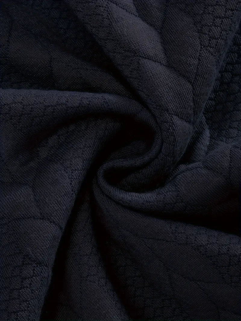Brit und Boho | Lässiger Jacquard Quarter-Zip Pullover