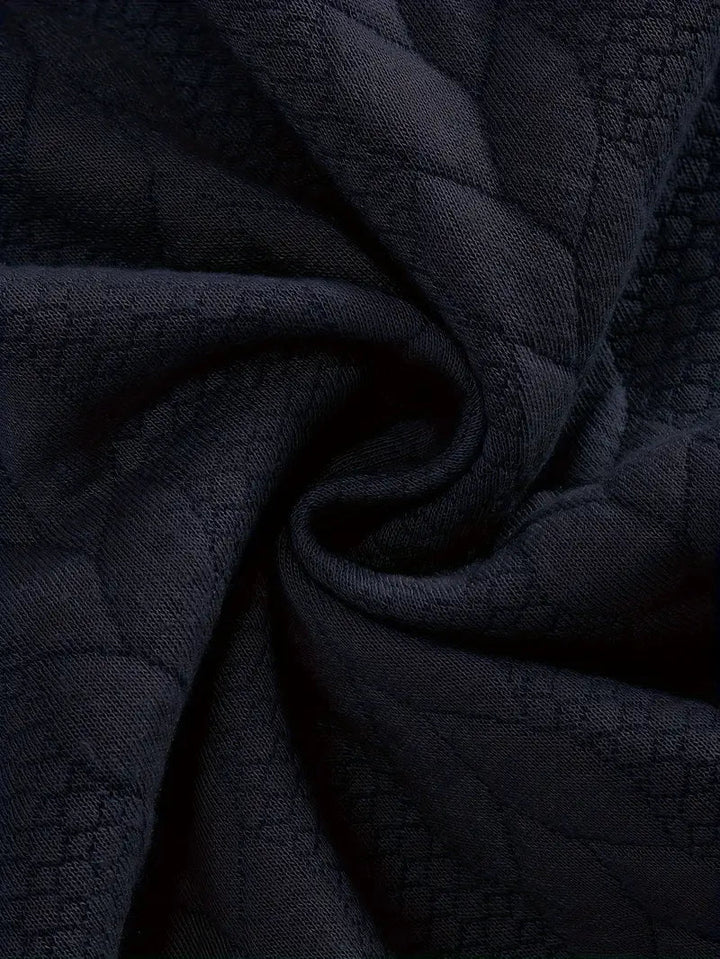 Brit und Boho | Lässiger Jacquard Quarter-Zip Pullover