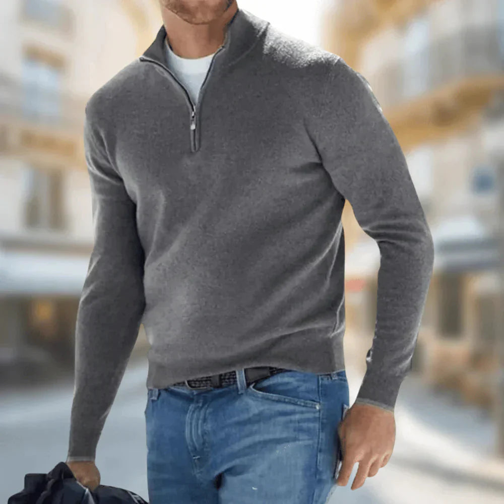 Brit und Boho | Hudson | Herren Viertelreißverschluss Pullover