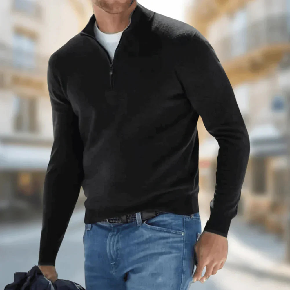 Brit und Boho | Hudson | Herren Viertelreißverschluss Pullover